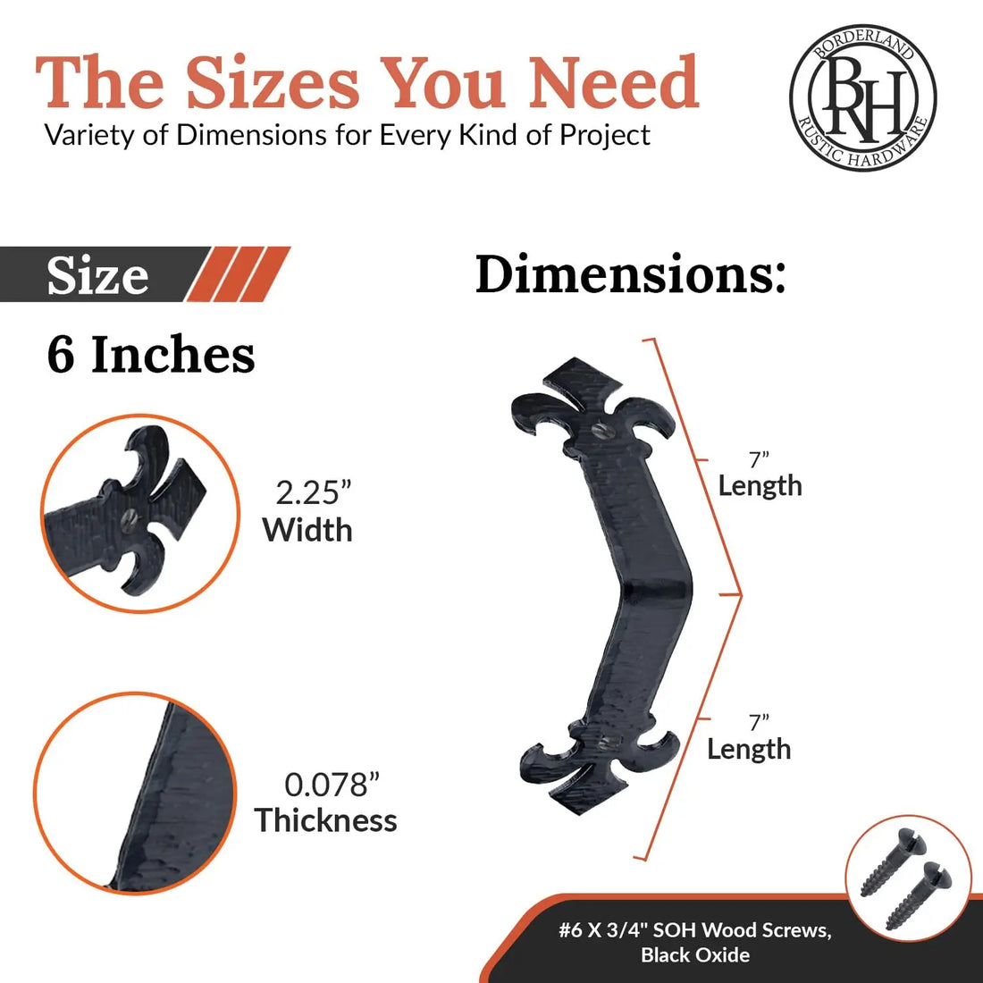 Fluer De Lis Series | 6" Corner Strap