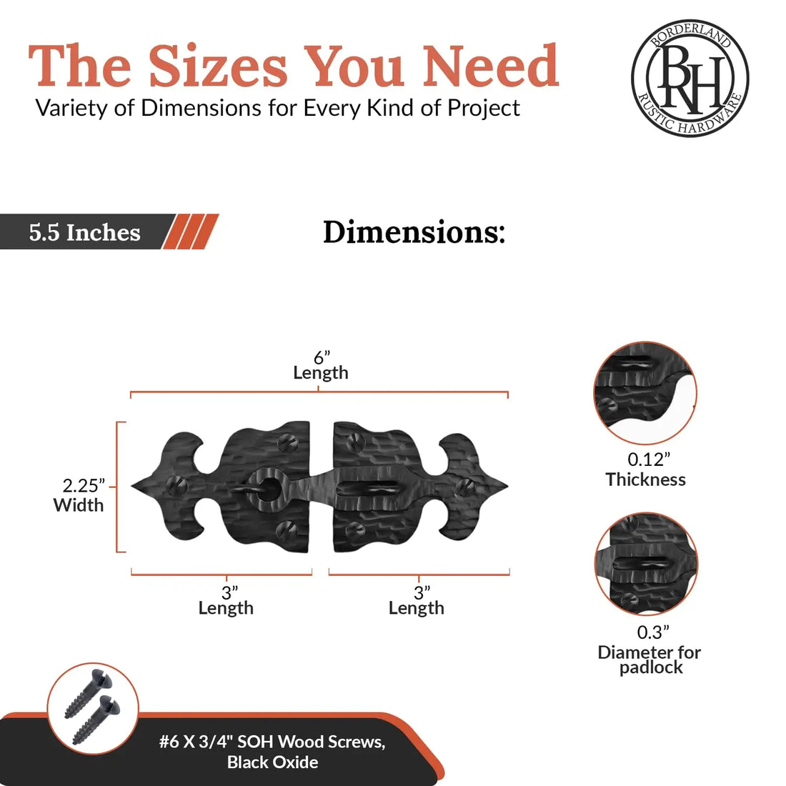 Sonora Series | 5.5" Hasp