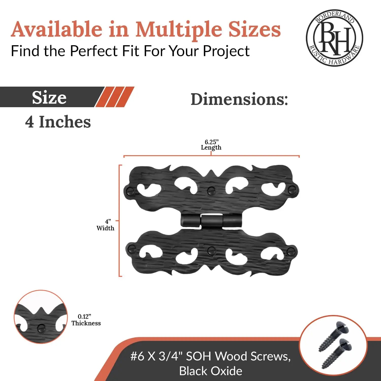 Hacienda Series | 4" Butterfly Hinge Strap