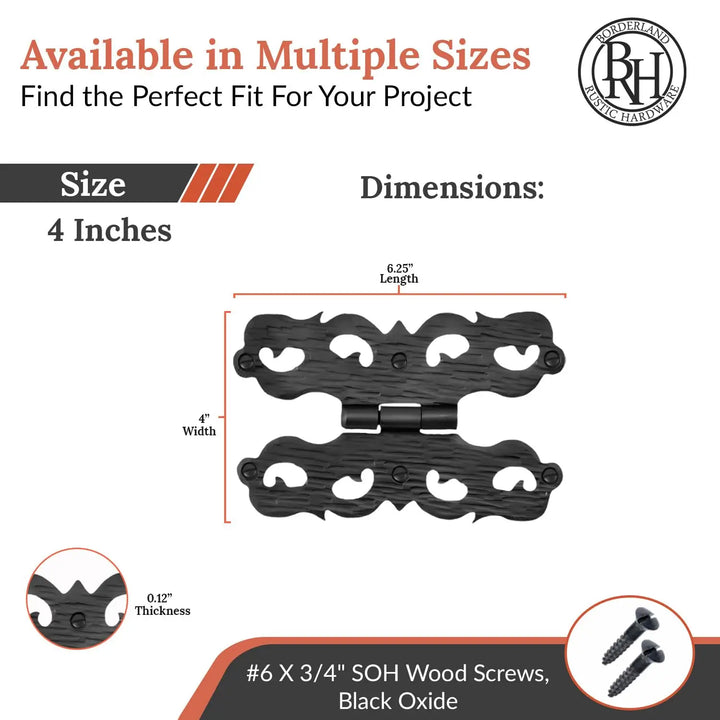 Hacienda Series | 4" Butterfly Hinge Strap