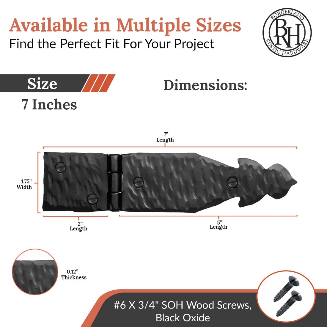 Hacienda Series | 7" Hinge Strap
