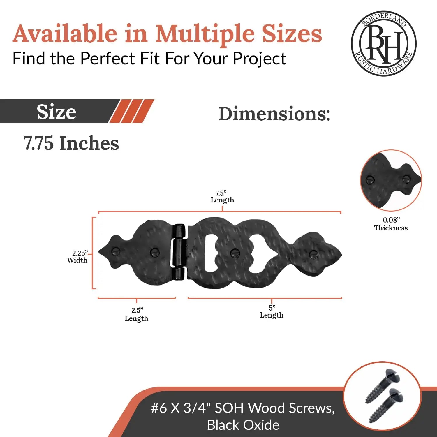 Farmhouse Series | 7.75" Hinge Strap