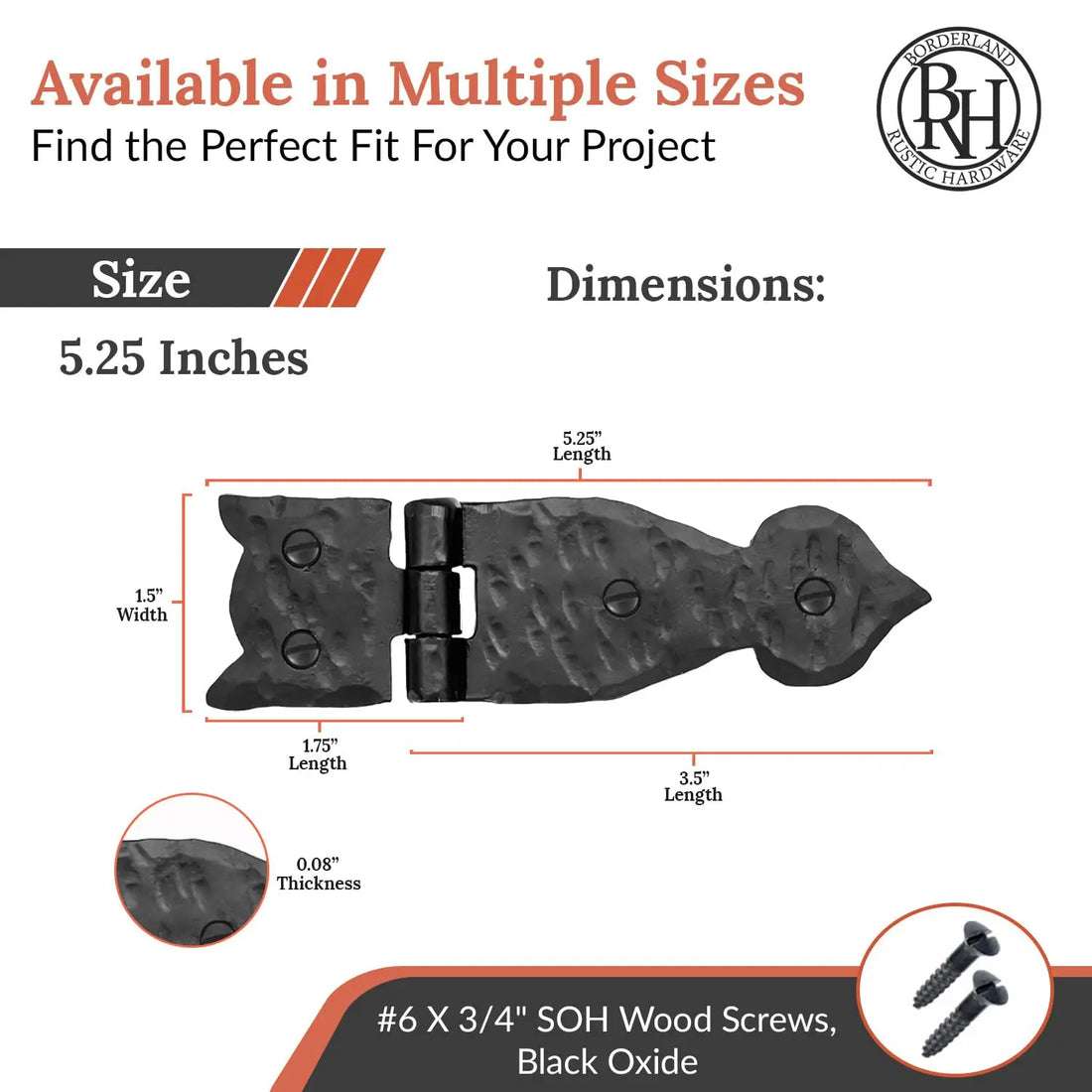 Farmhouse Series | 5.25" Hinge Strap