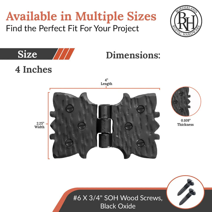Farmhouse Series | 4" Butterfly Hinge Strap