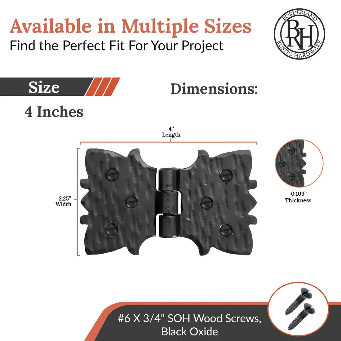 Farmhouse Series | 4" Butterfly Hinge Strap