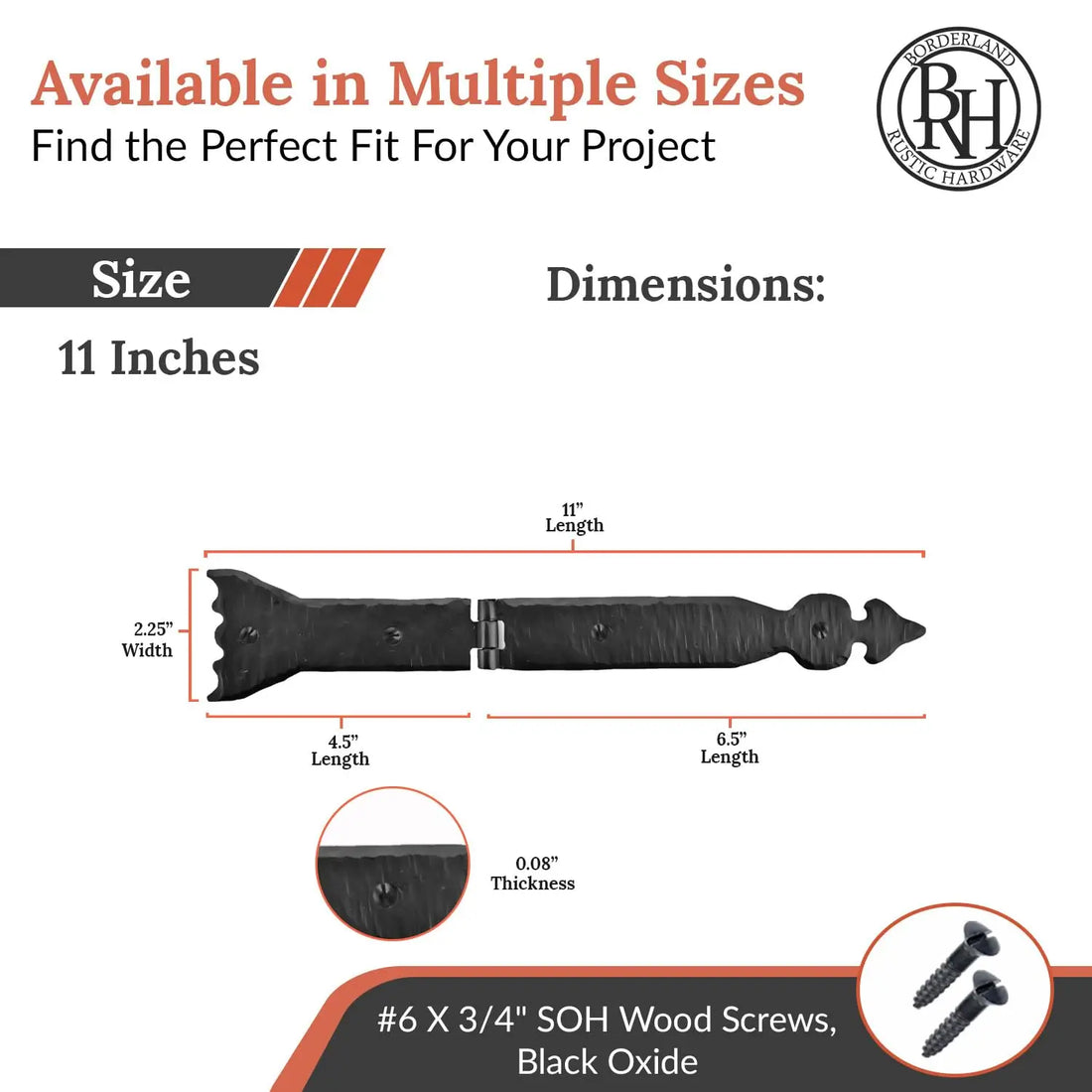 Farmhouse Series | 11" Hinge Strap