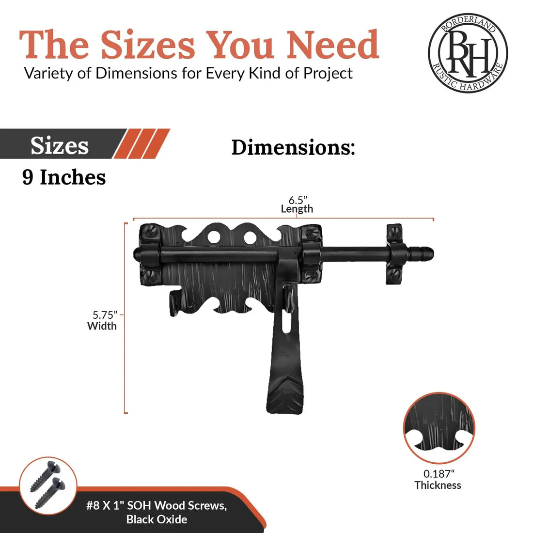 Hacienda Series | 9" Bolt