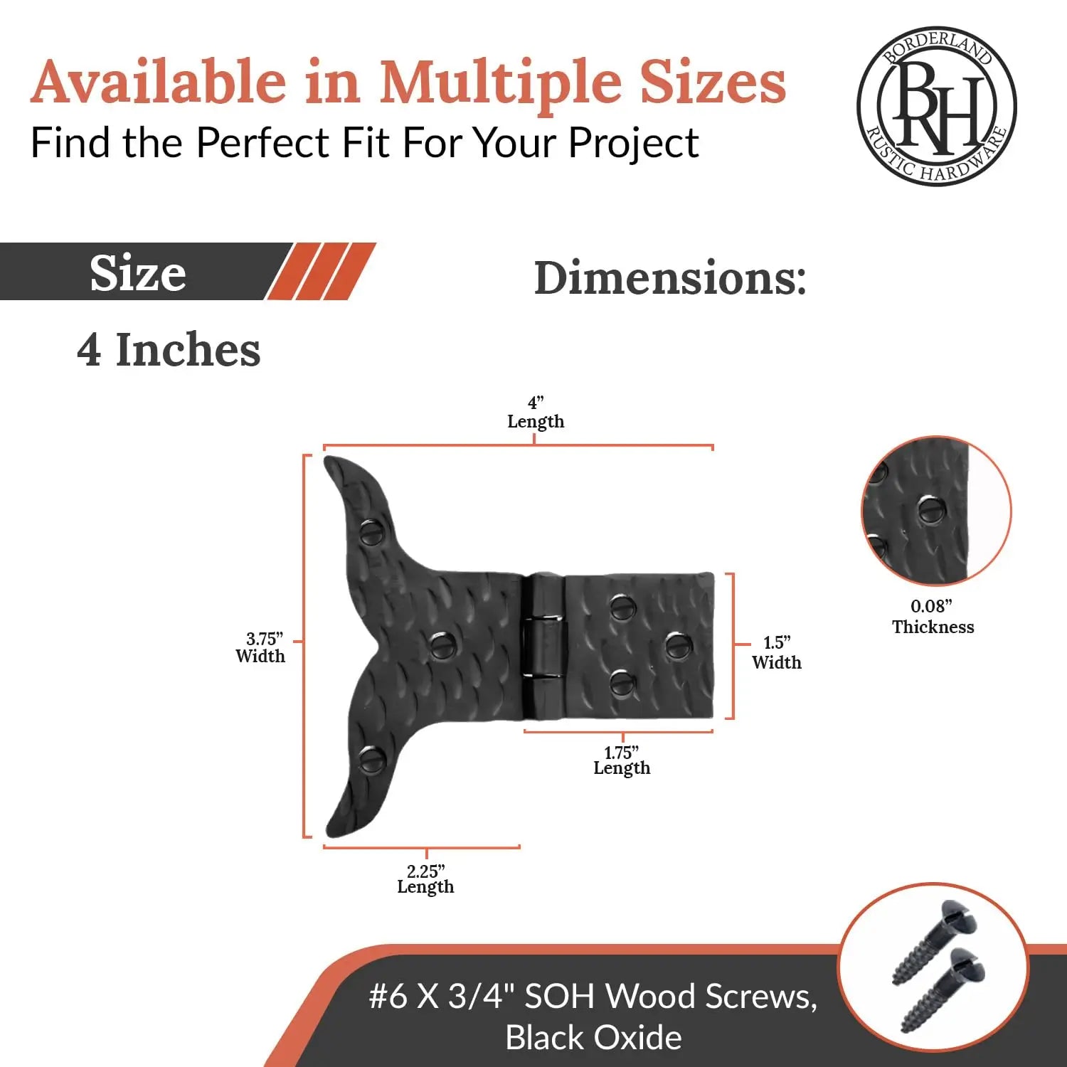 Farmhouse Series | 4" Hinge Strap
