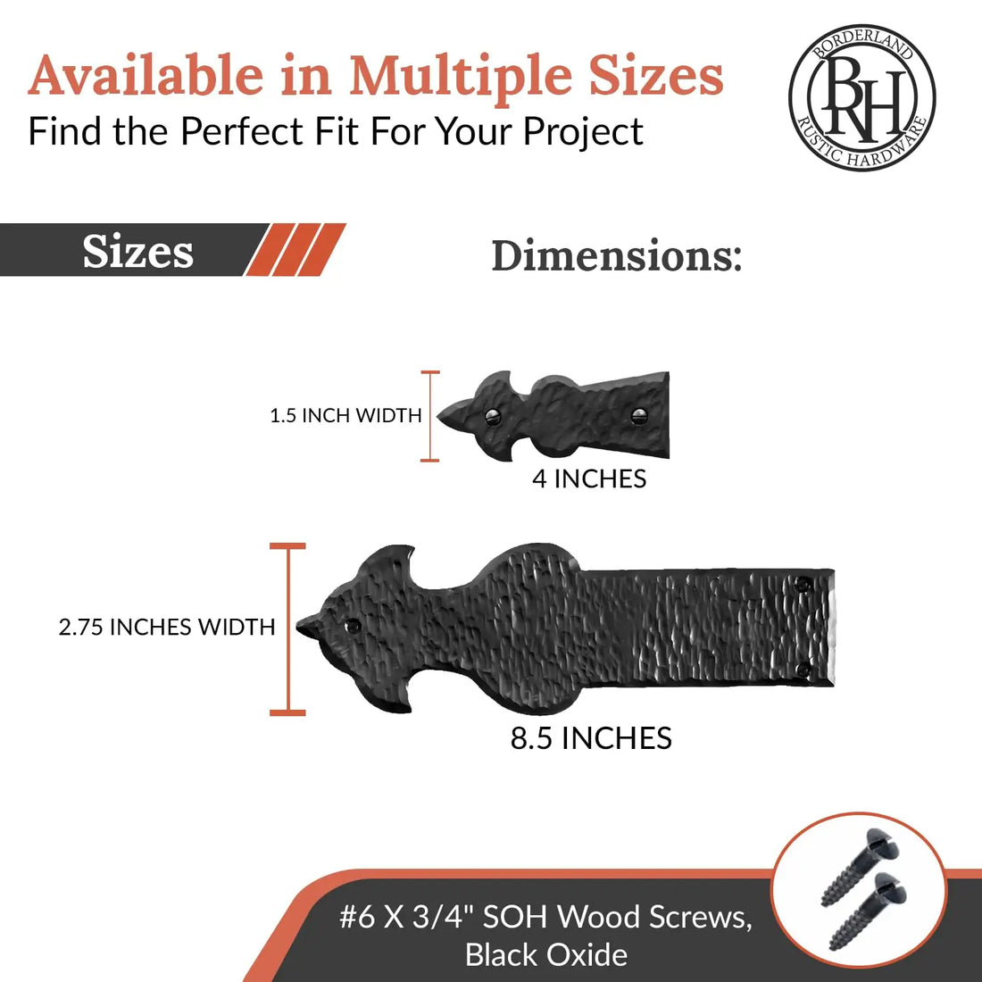 Sonora Series | 4" Faux Hinge Strap