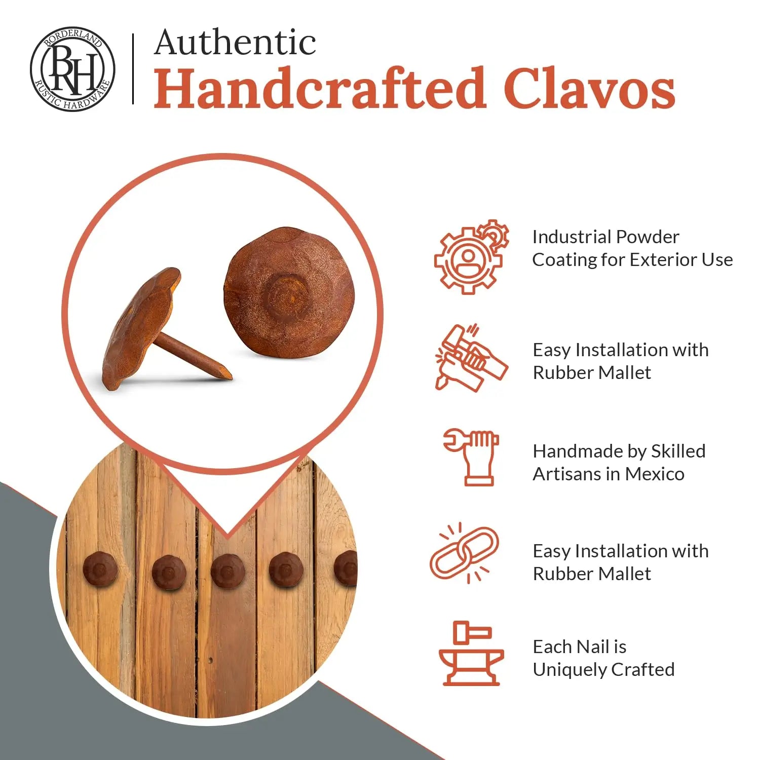 Artisan Series | 1" Round Decorative Nails & Clavos