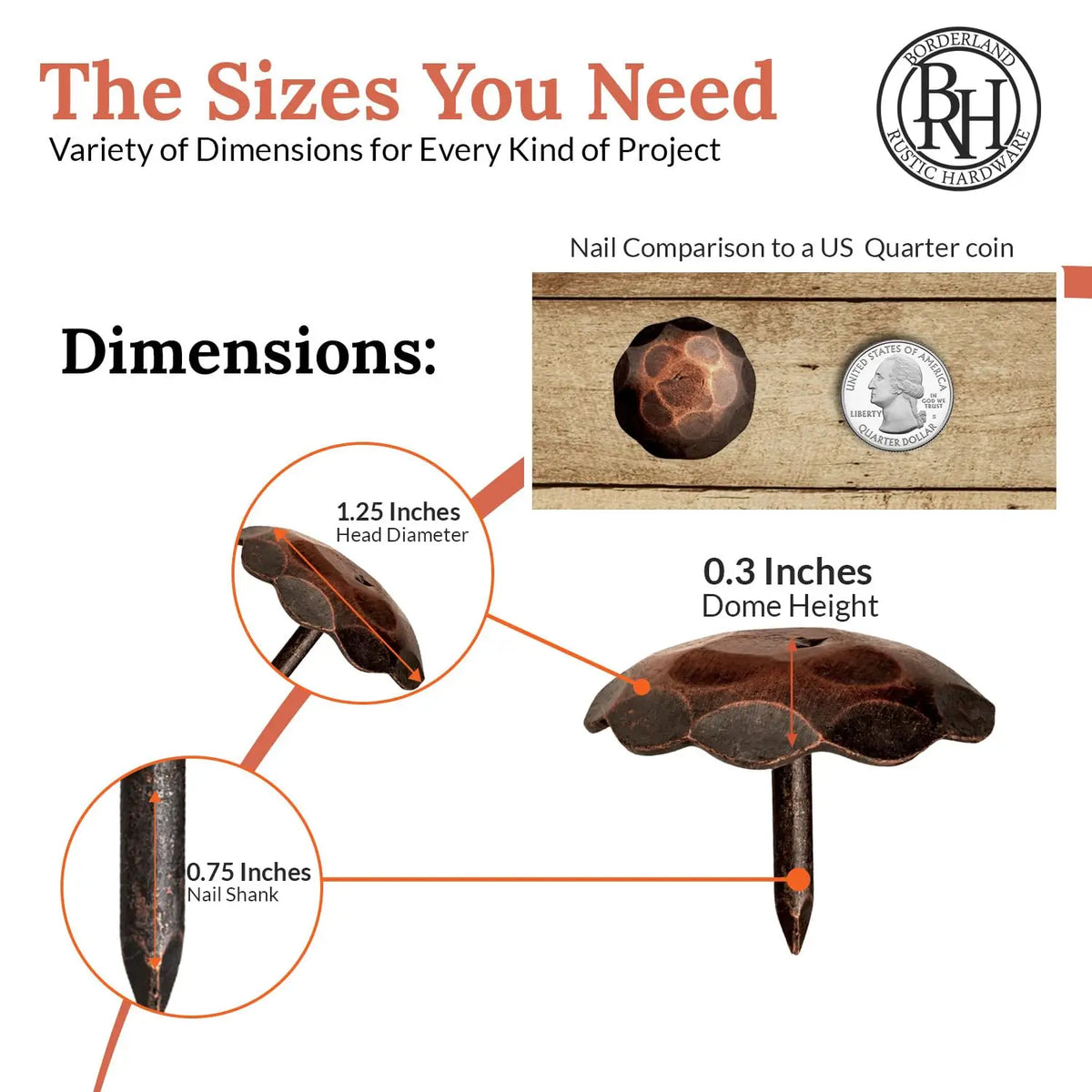 Artisan Series | 1.25" Round Decorative Nails &amp; Clavos