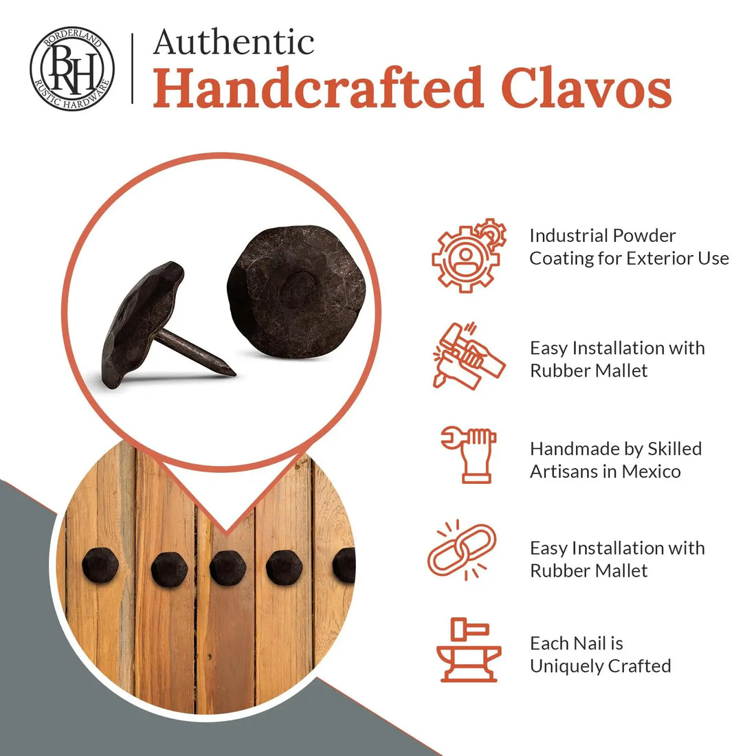 Artisan Series | 1" Round Decorative Nails & Clavos