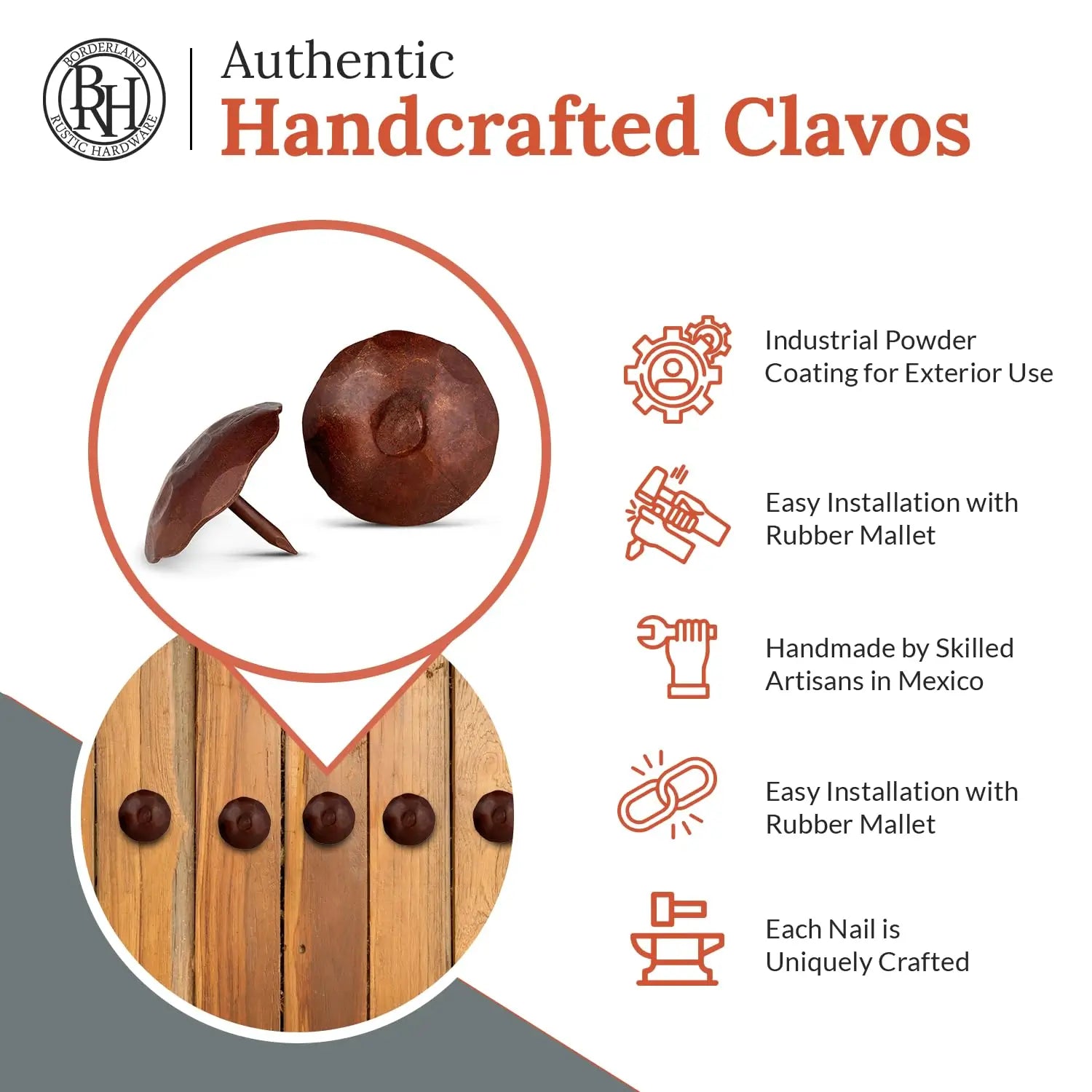 Artisan Series | 1.5" Round Decorative Nails & Clavos