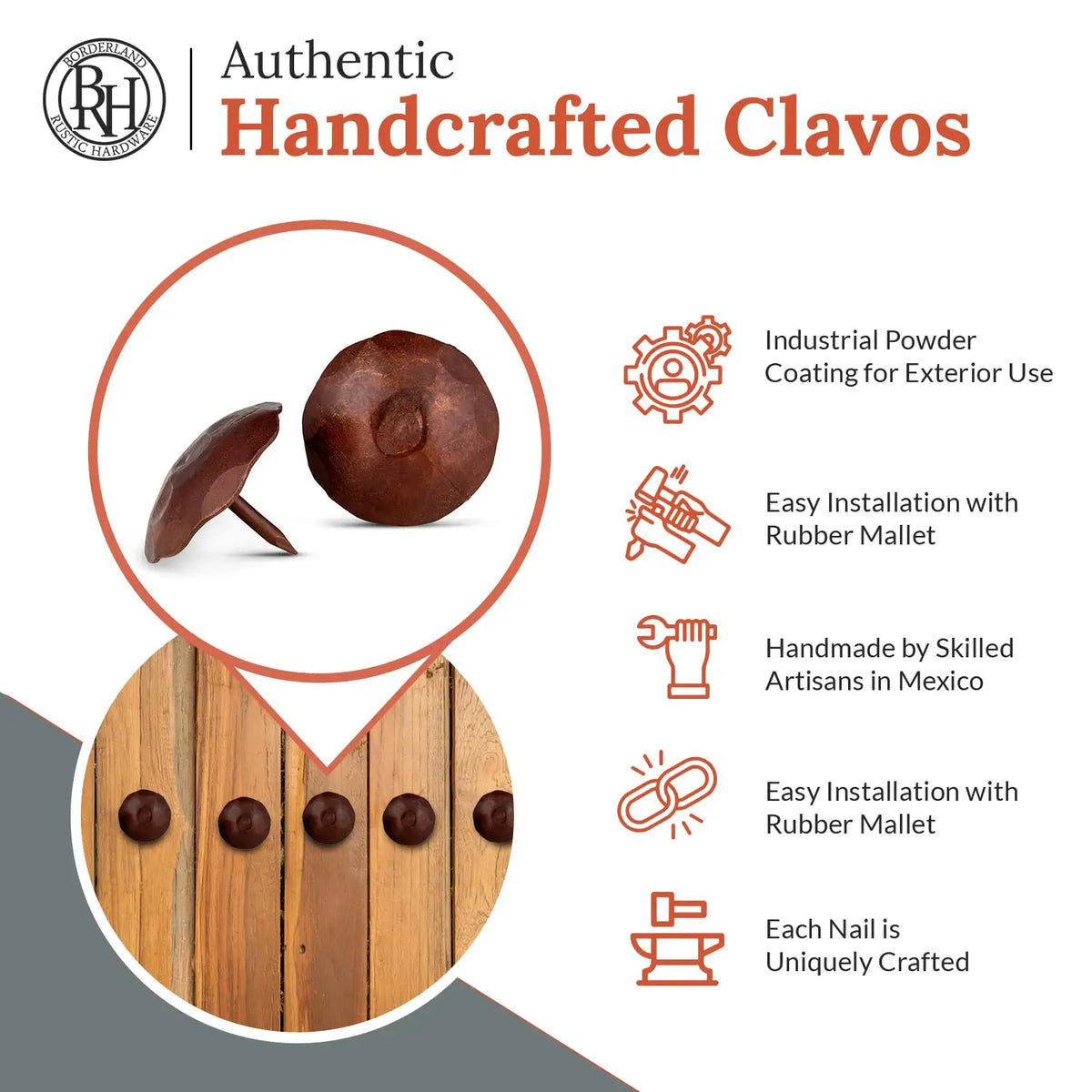 Artisan Series | 1.5" Round Decorative Nails &amp; Clavos