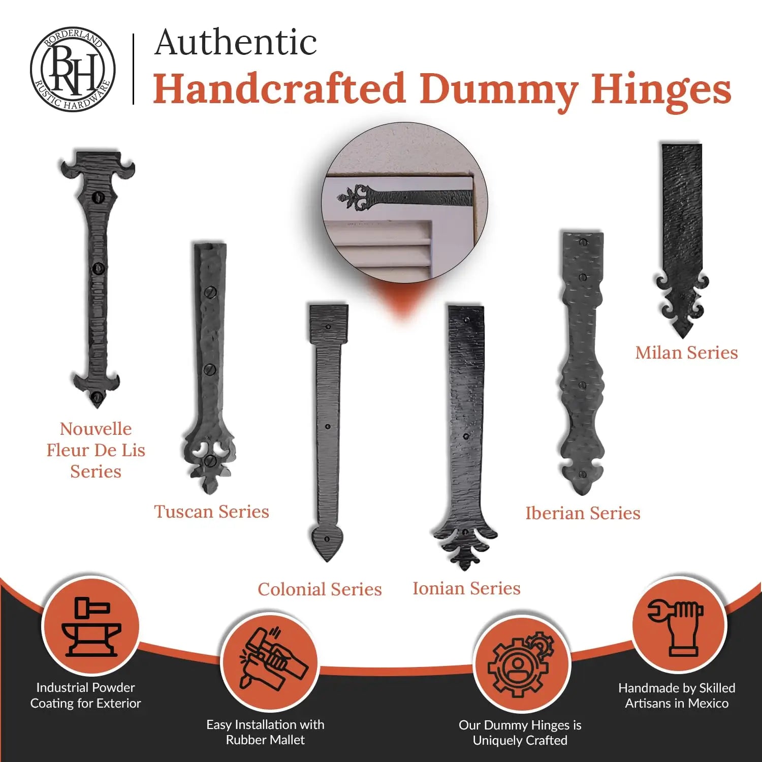 Colonial Series | Faux Hinge Straps