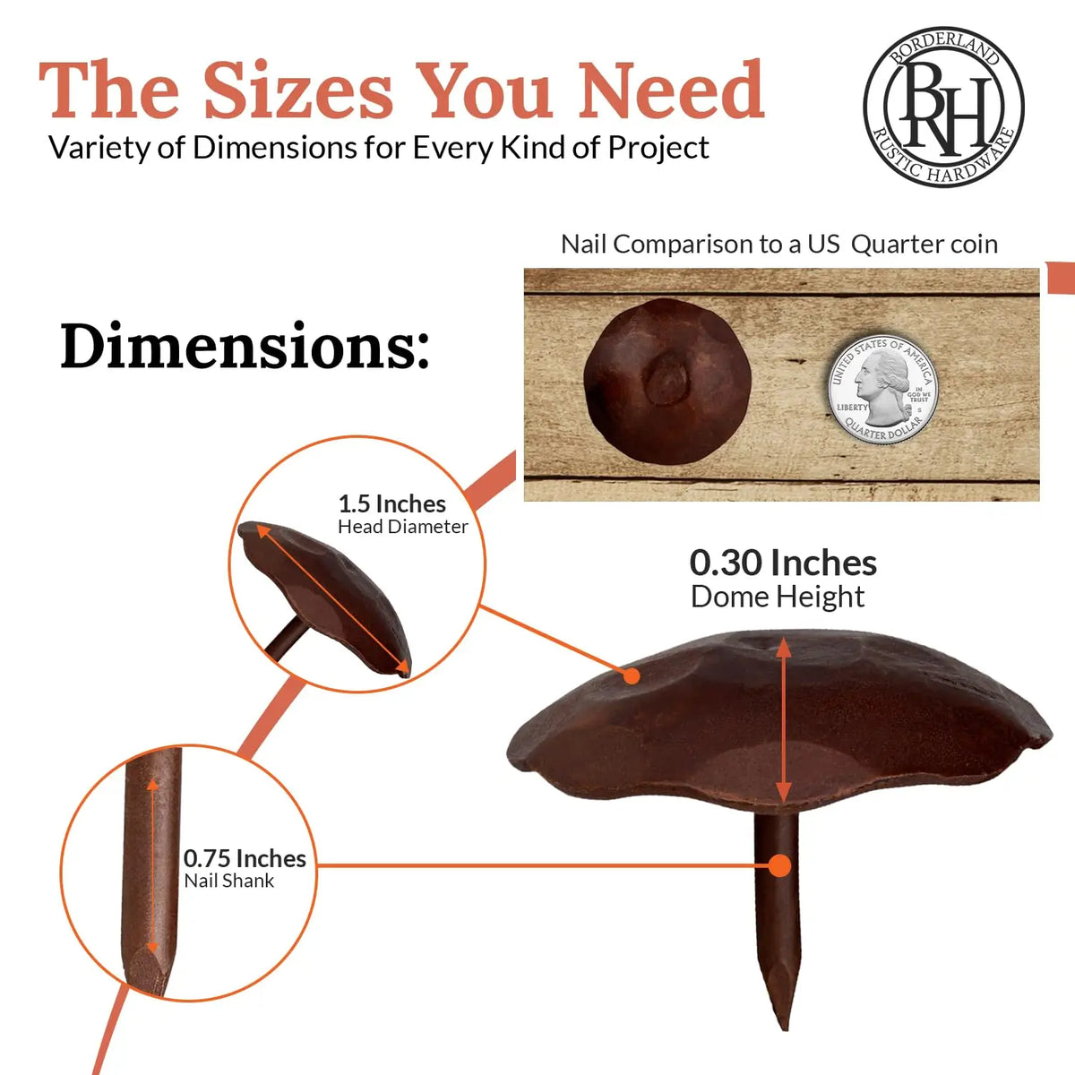 Artisan Series | 1.5" Round Decorative Nails &amp; Clavos