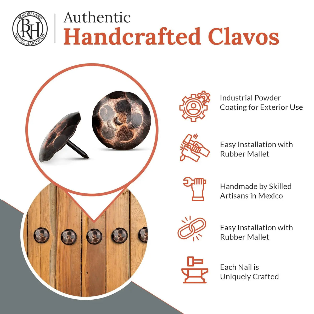 Artisan Series | 1.5" Round Decorative Nails &amp; Clavos
