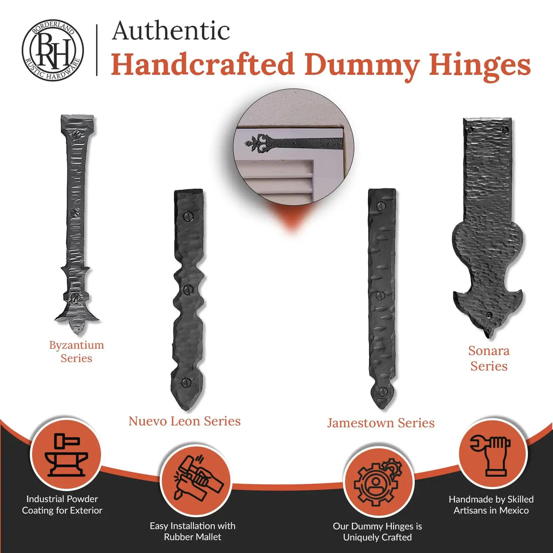 Sonora Series | 4" Faux Hinge Strap