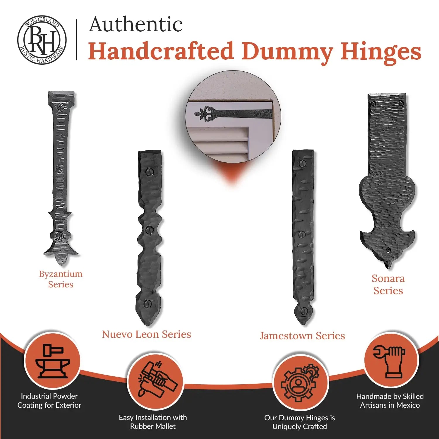 Sonora Series | 4" Faux Hinge Strap