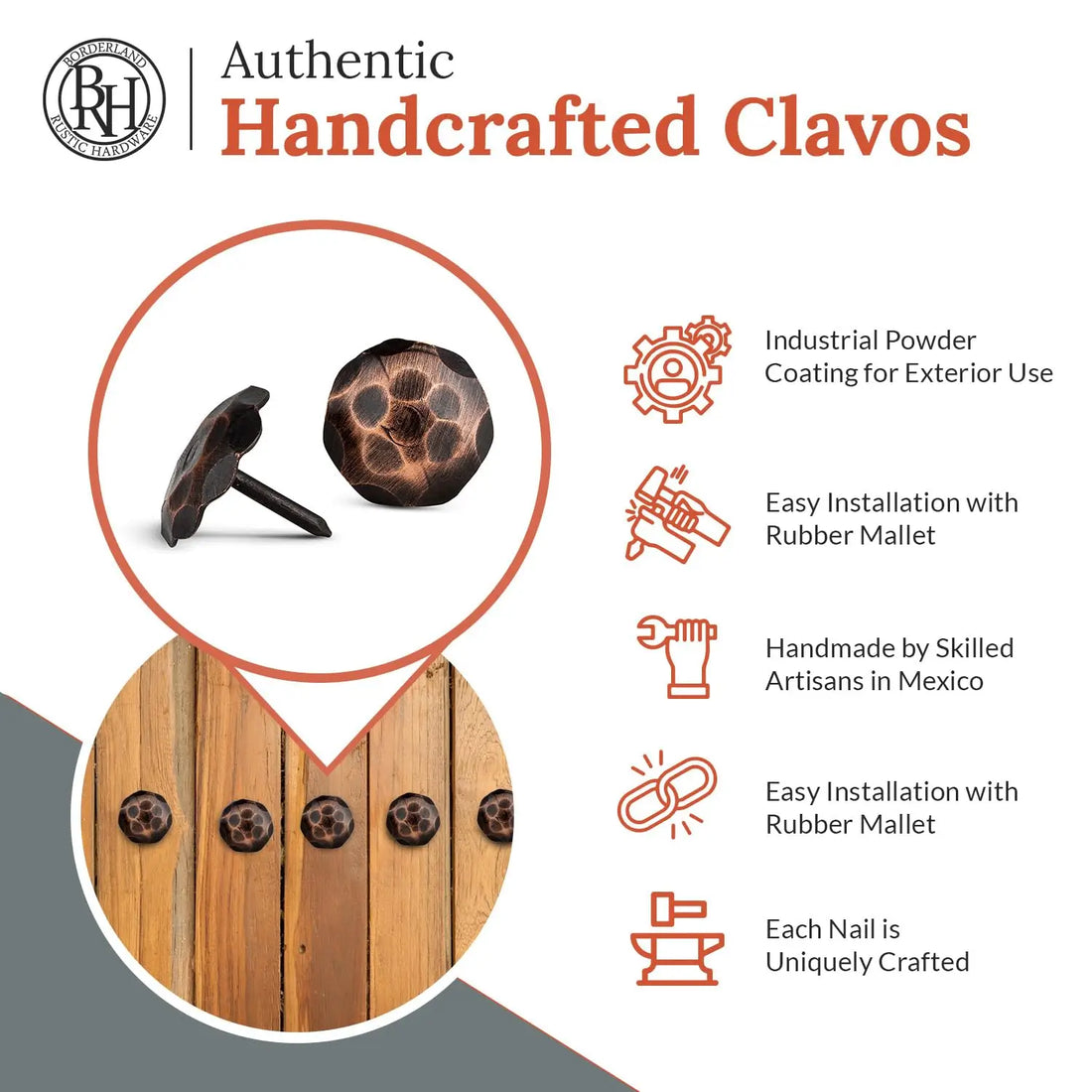 Artisan Series | 1" Round Decorative Nails & Clavos