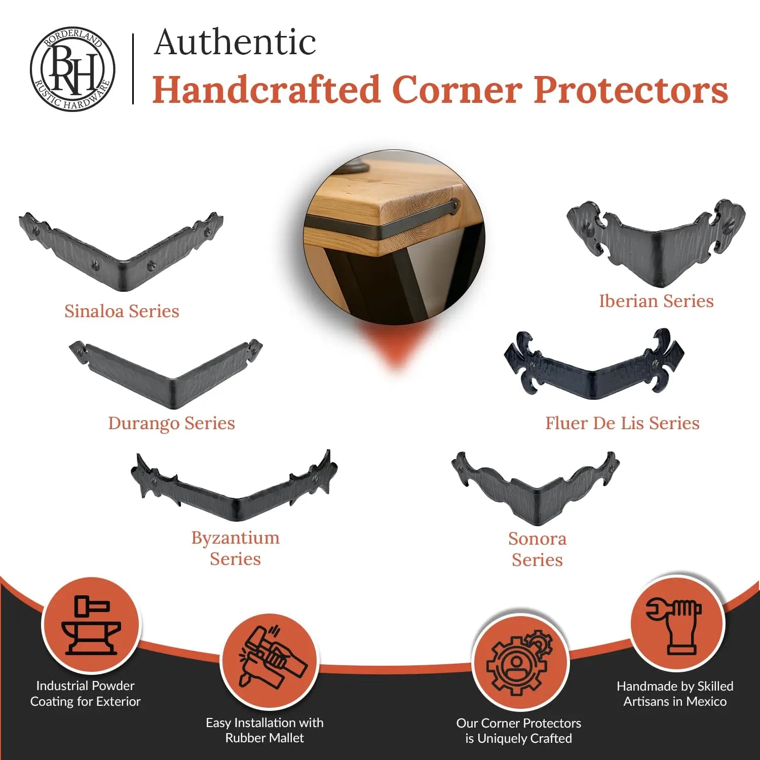 Colonial Series | 3.5" Corner Strap