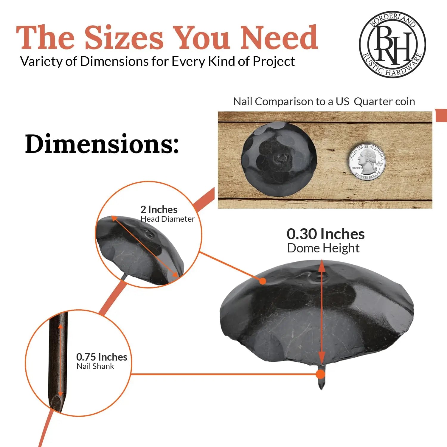 Artisan Series | 2" Round Decorative Nails & Clavos