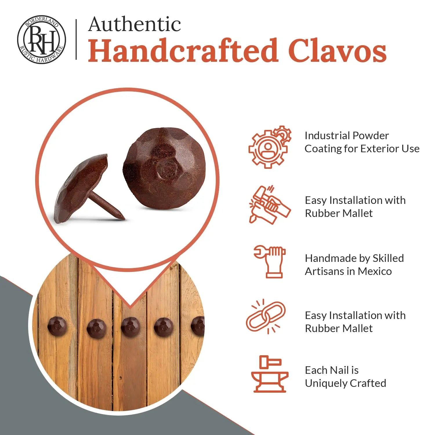 Artisan Series | 1.25" Round Decorative Nails & Clavos
