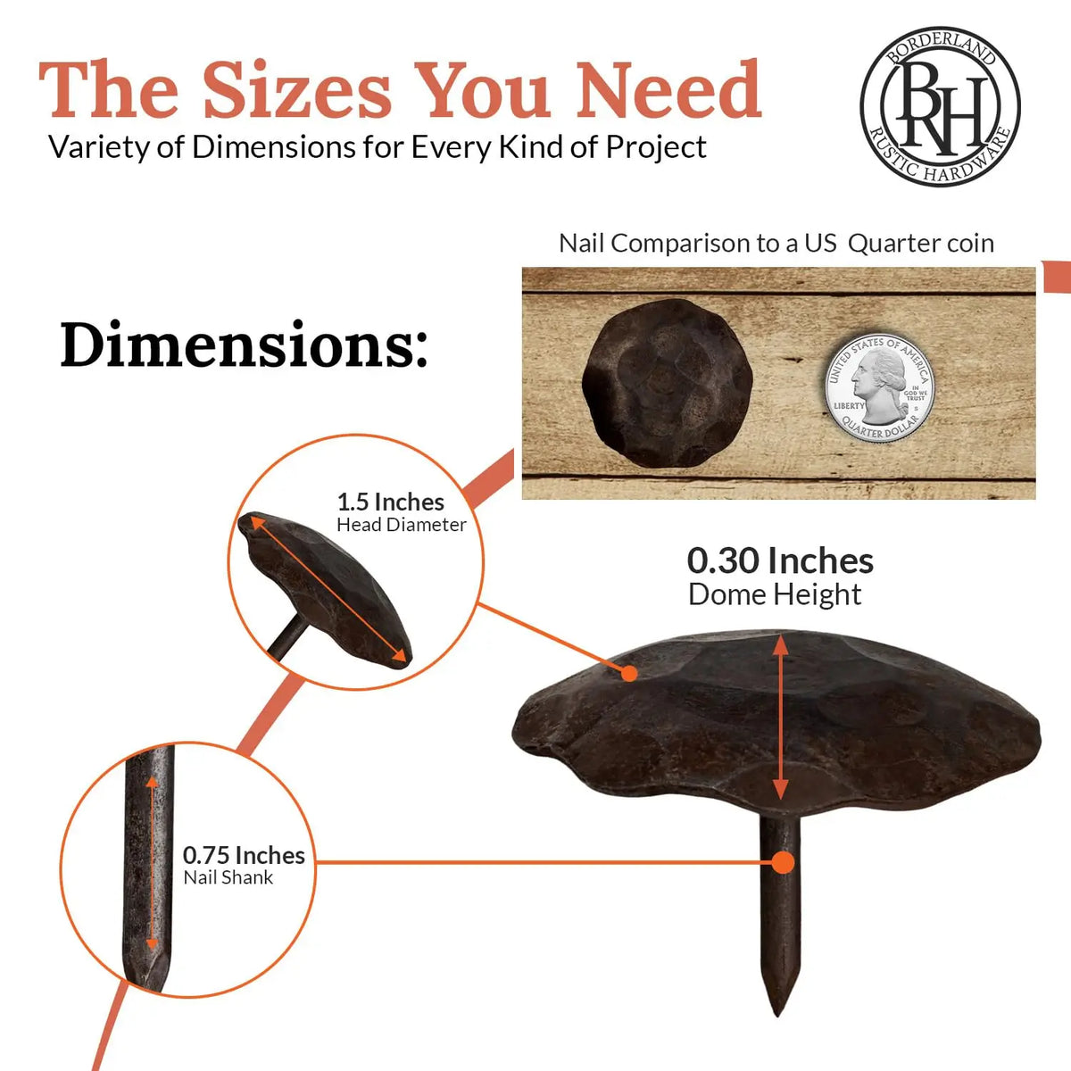 Artisan Series | 1.5" Round Decorative Nails &amp; Clavos