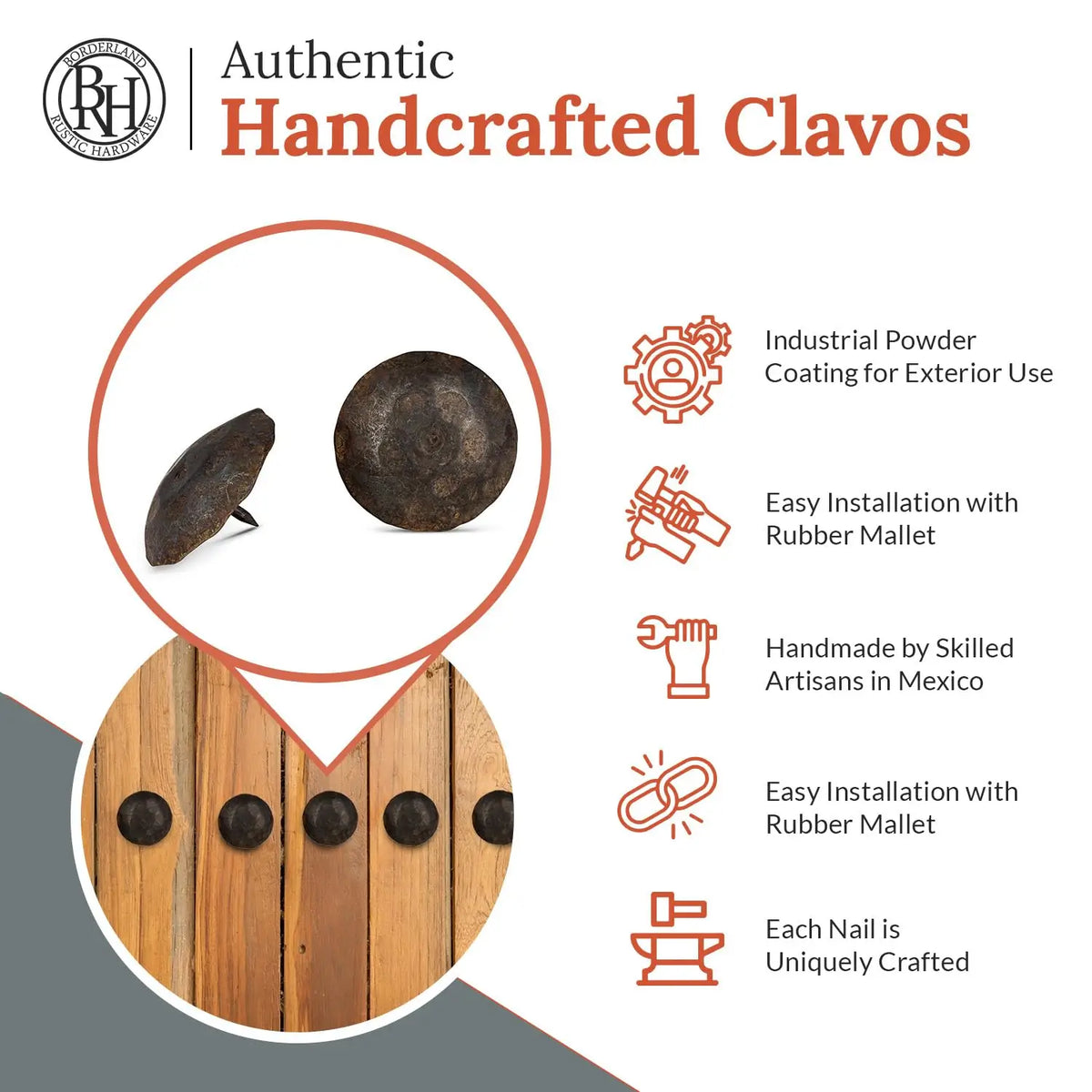 Artisan Series | 2" Round Decorative Nails &amp; Clavos