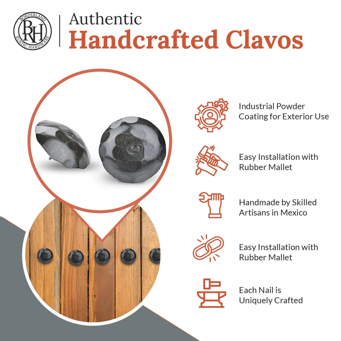 Artisan Series | 2" Round Decorative Nails & Clavos