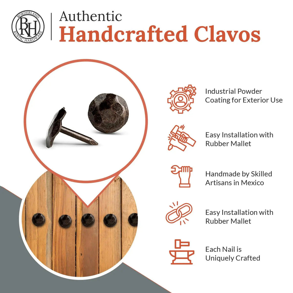 Artisan Series | 0.75" Round Decorative Nails &amp; Clavos