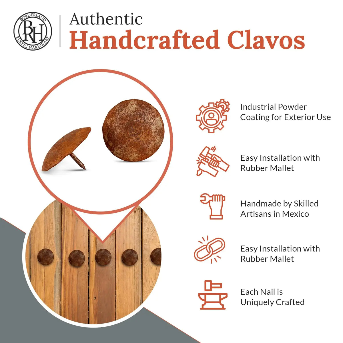 Artisan Series | 2" Round Decorative Nails &amp; Clavos