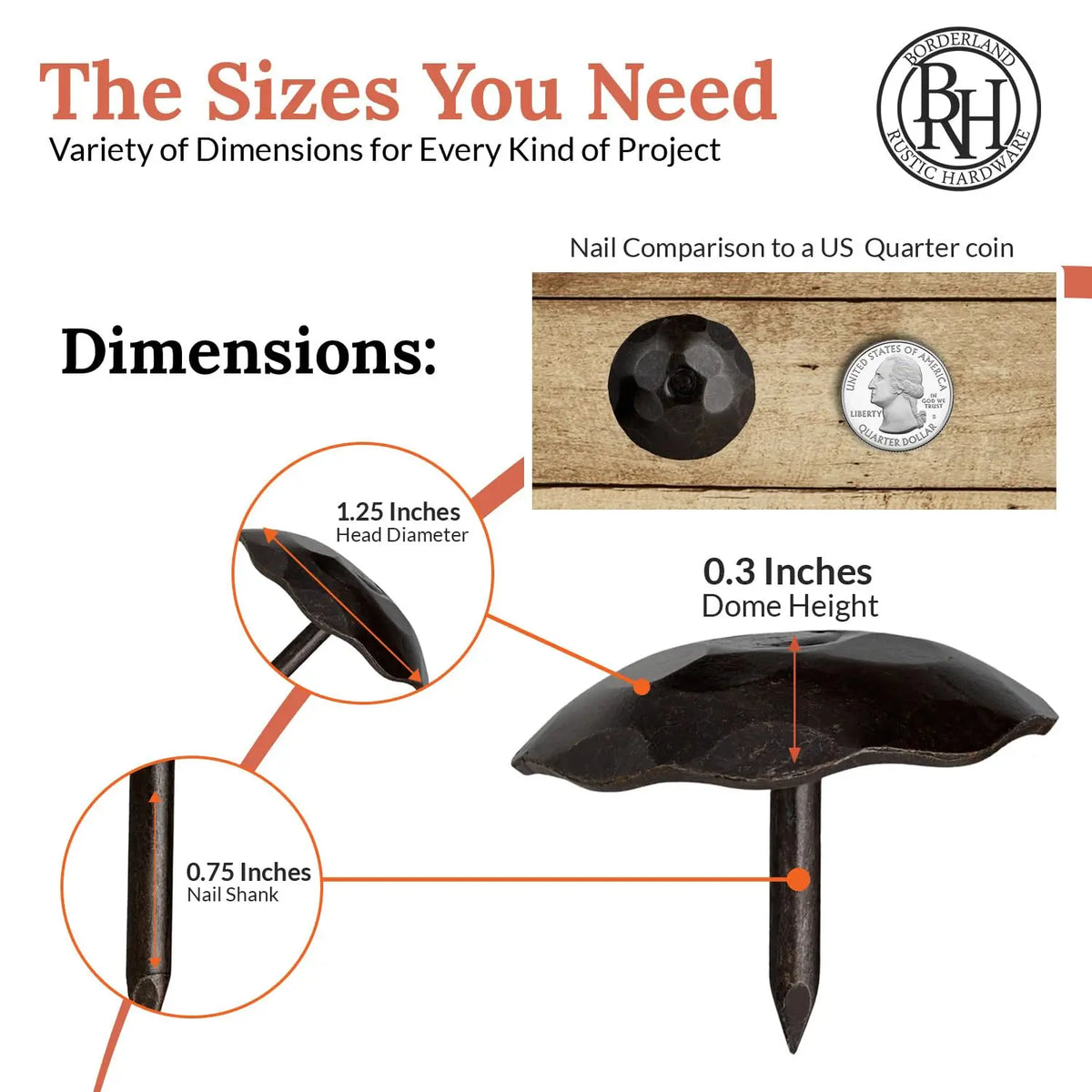 Artisan Series | 1.25" Round Decorative Nails &amp; Clavos