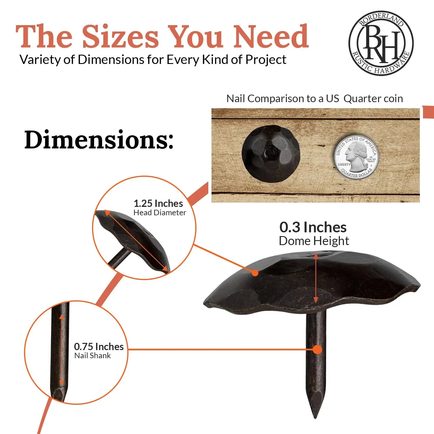 Artisan Series | 1.25" Round Decorative Nails & Clavos
