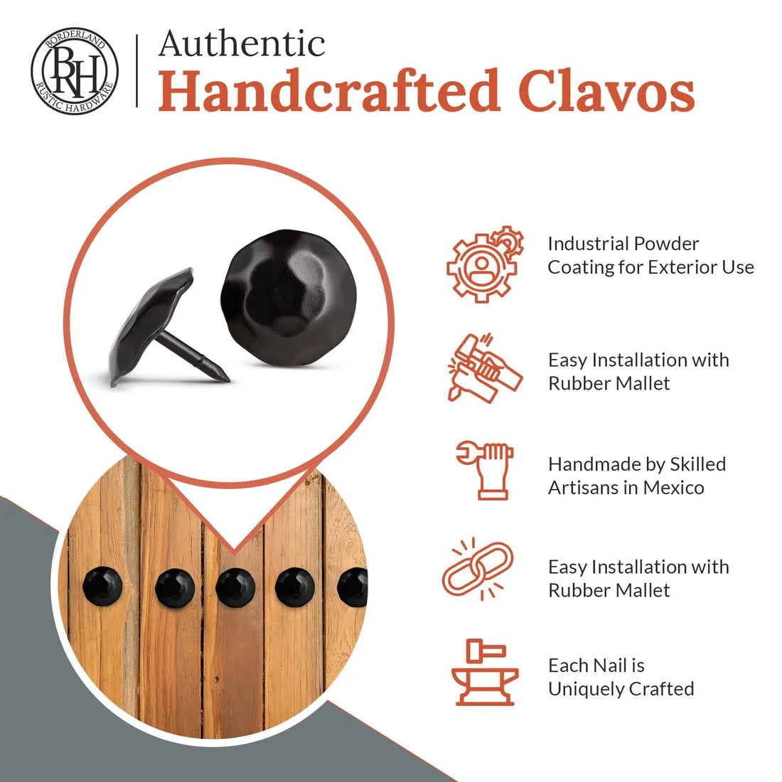 Artisan Series | 1.25" Round Decorative Nails & Clavos