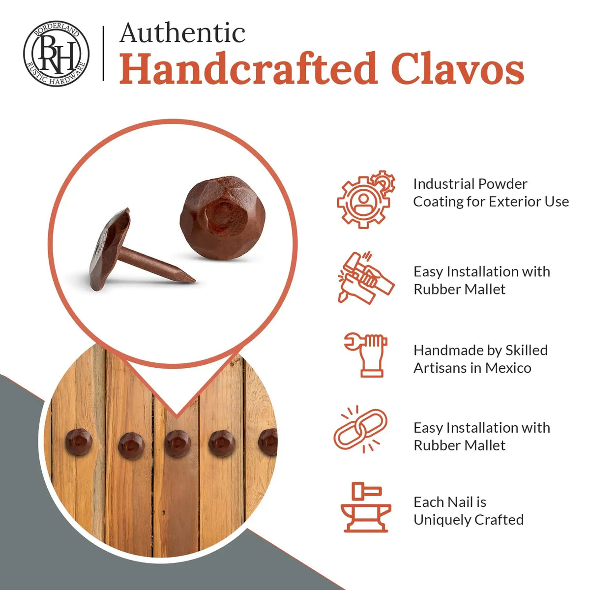 Artisan Series | 0.75" Round Decorative Nails &amp; Clavos