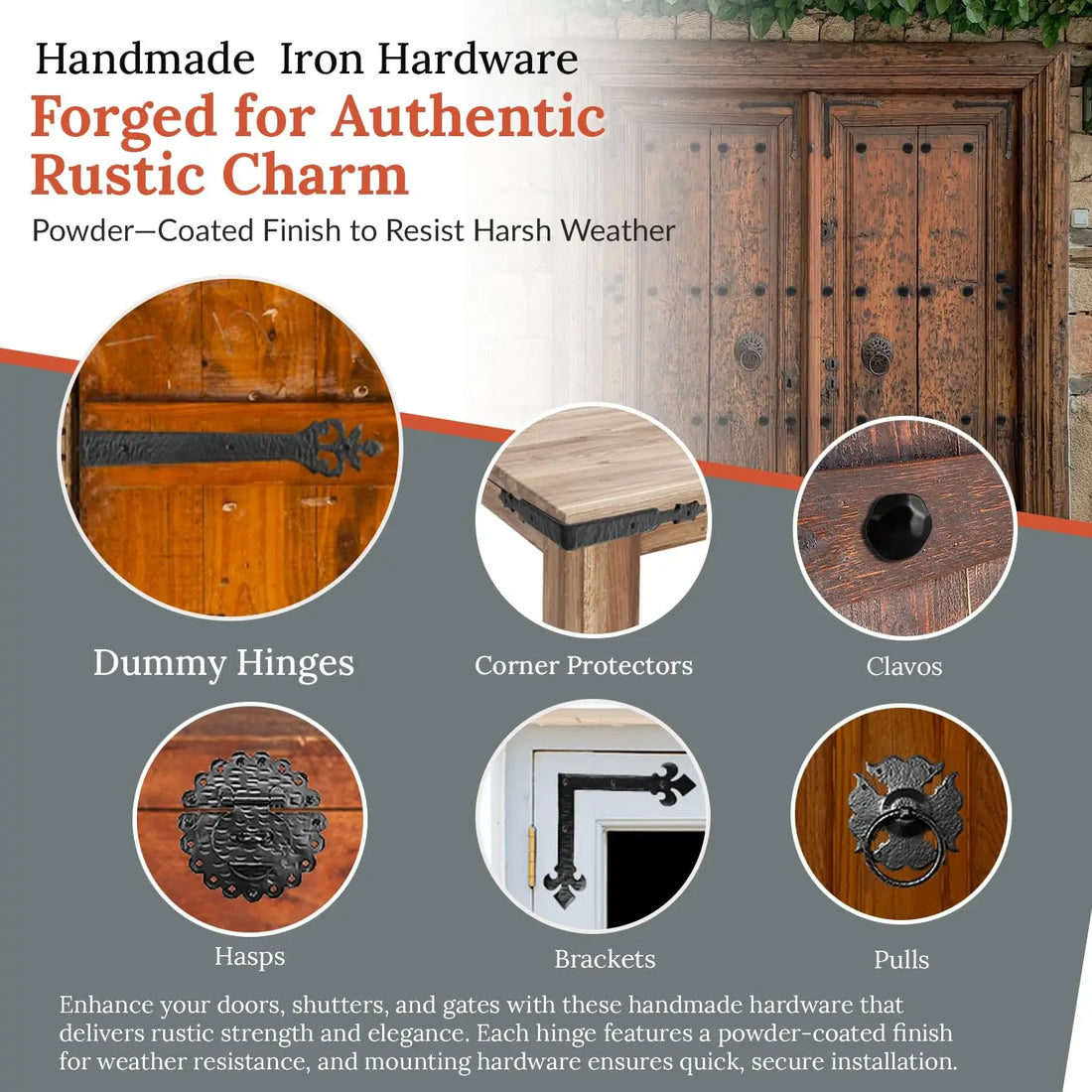 Colonial Series | Faux Hinge Straps