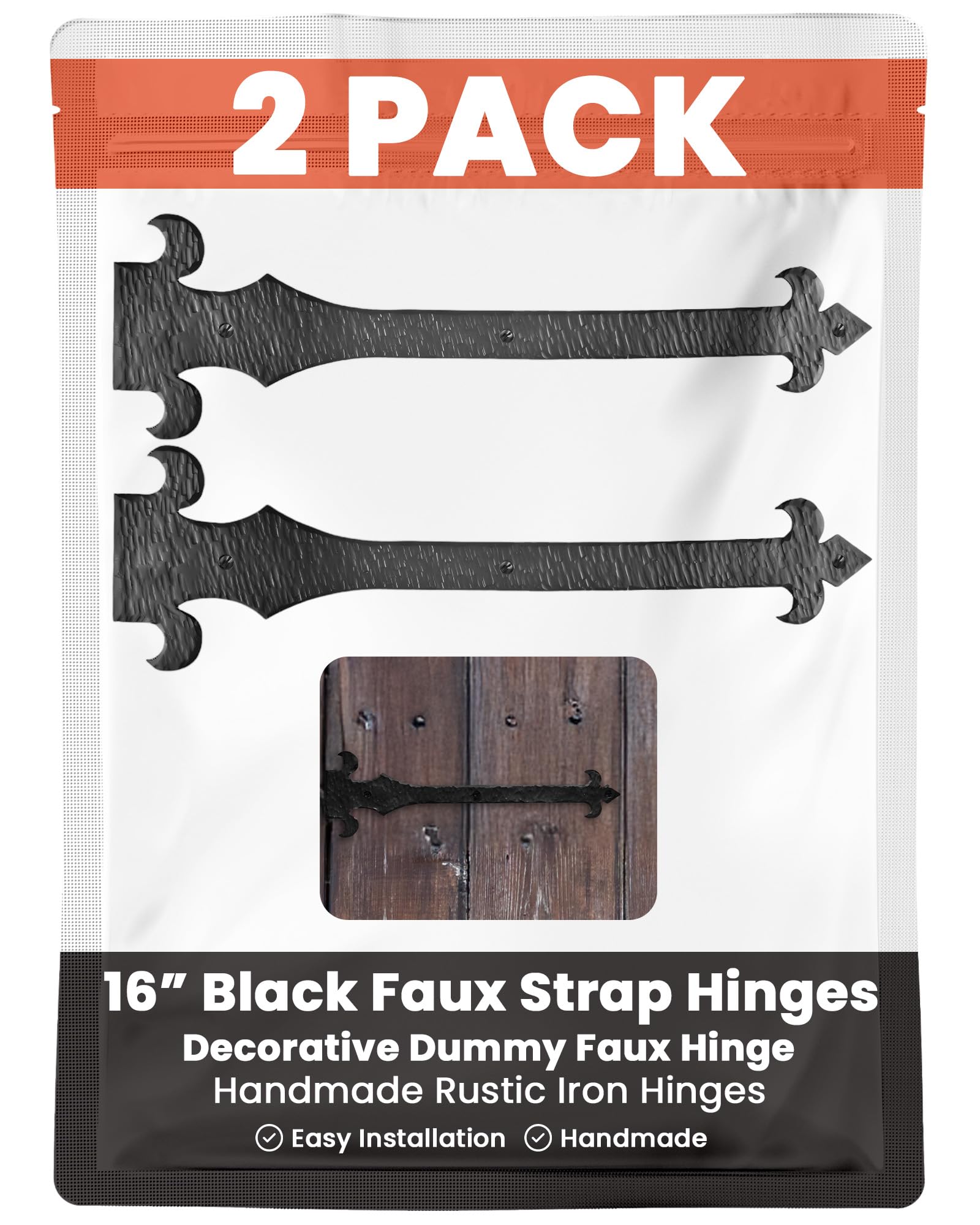 Nouvelle Fluer De Lis Series | Faux Hinge Strap