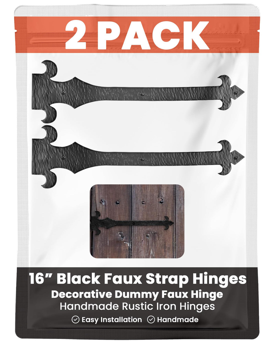 Nouvelle Fluer De Lis Series | Faux Hinge Strap