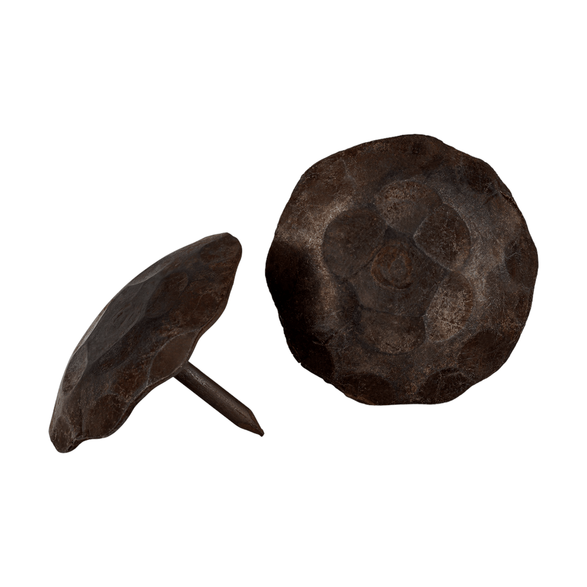 Borderland-rustic-hardware decorative-nails clavos iron forged-hardware decorative-hardware tacks large round unfinished 1.5