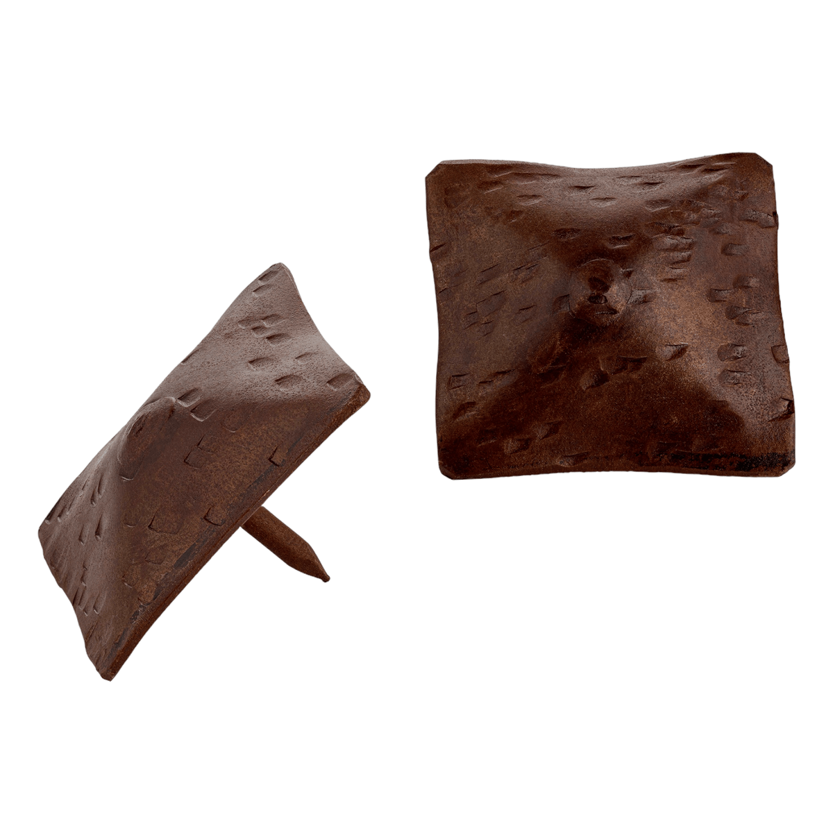 Borderland-rustic-hardware decorative-nails clavos iron forged-hardware decorative-hardware tacks large square seal-rust 1.5