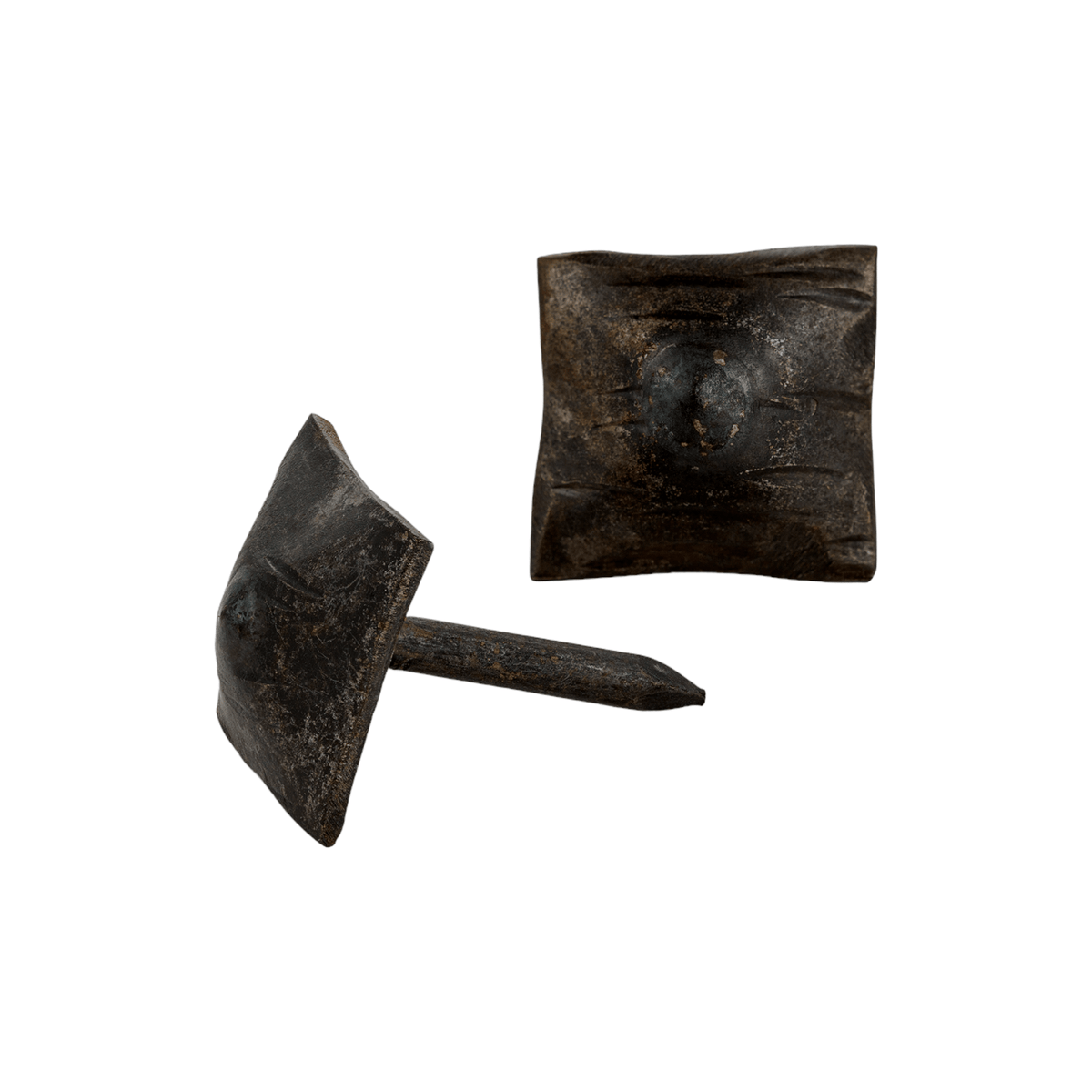 Borderland-rustic-hardware decorative-nails clavos iron forged-hardware decorative-hardware tacks small square sealed-unfinished 0.75