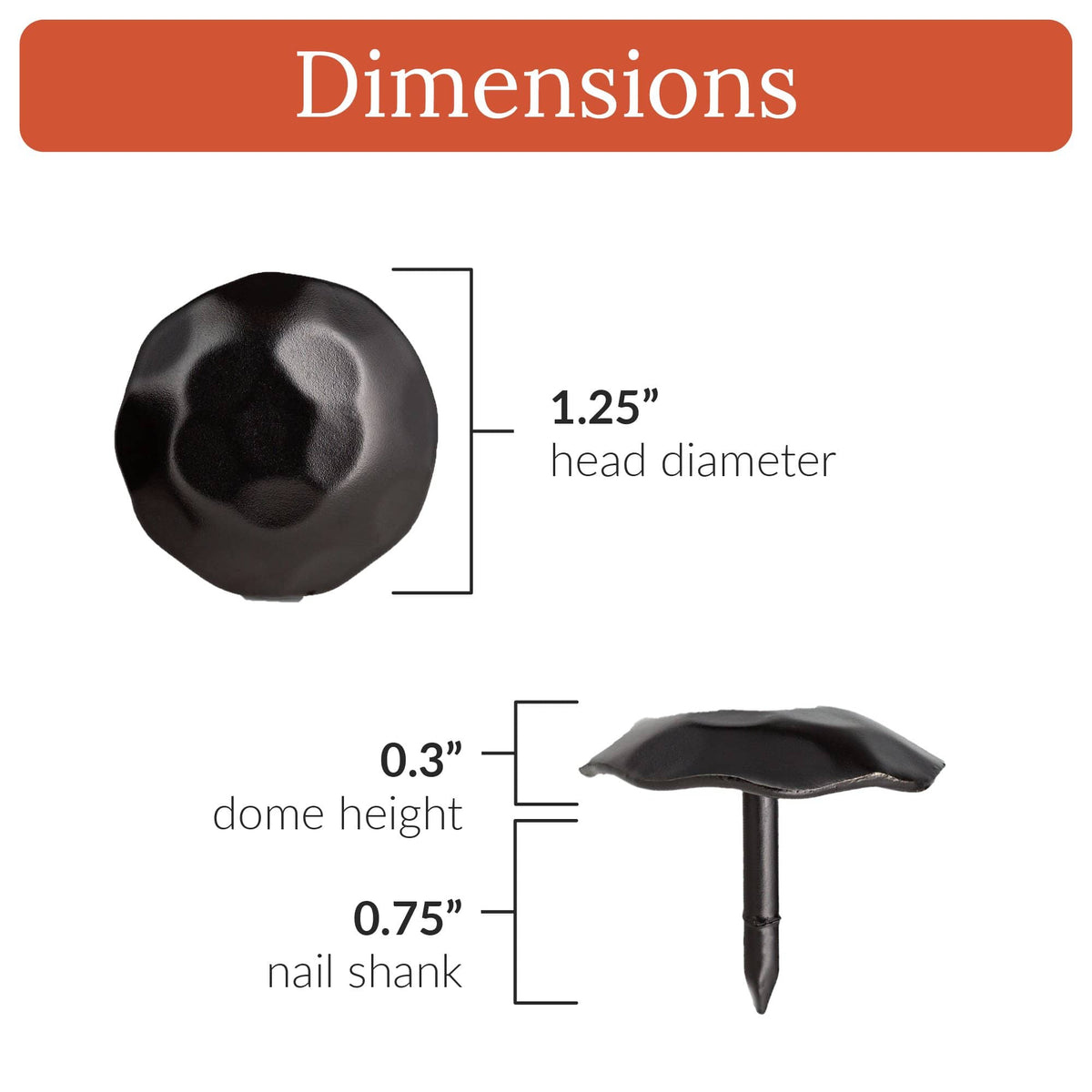 Artisan Series | 1.25&quot; Round Decorative Nails &amp; Clavos
