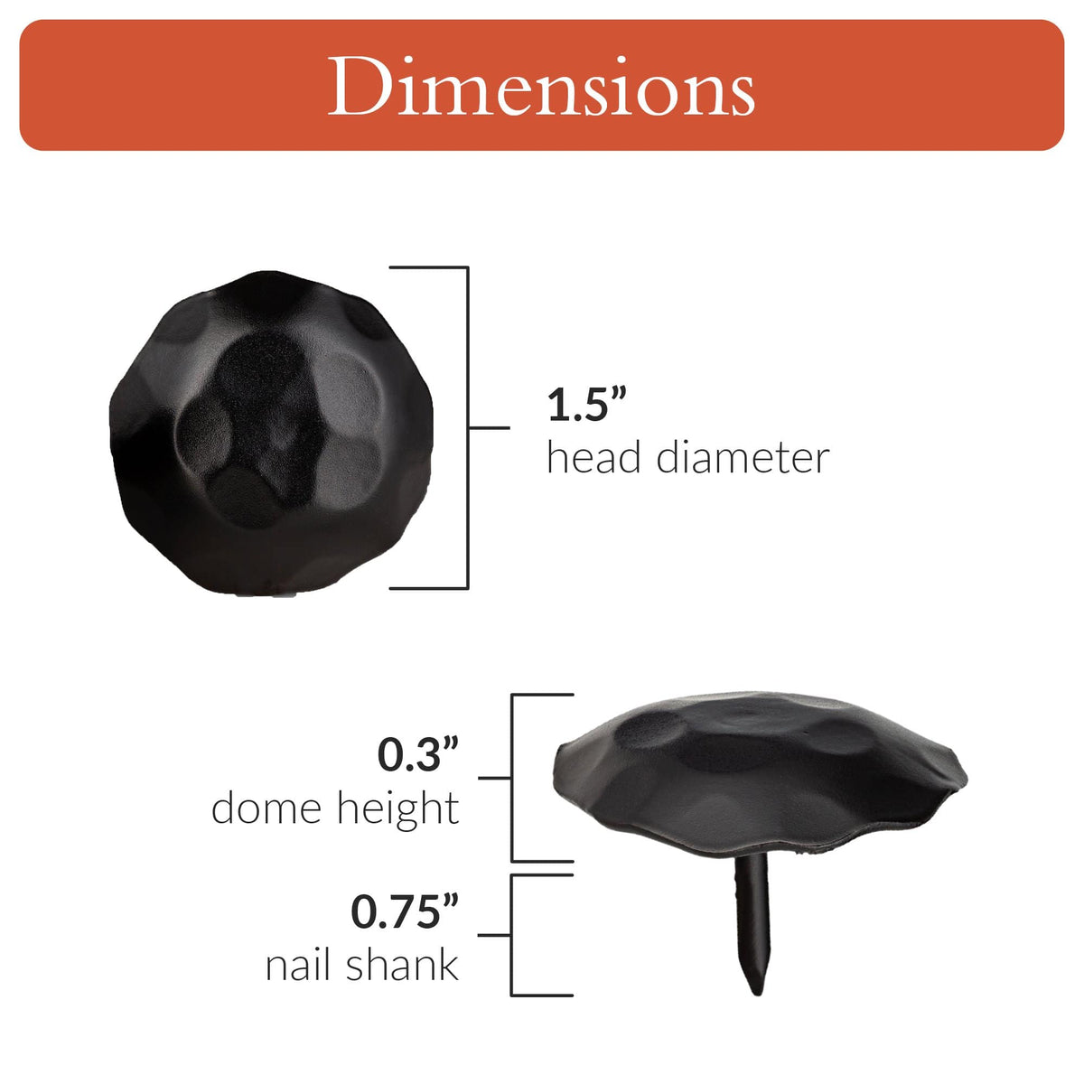 Artisan Series | 1.5&quot; Round Decorative Nails &amp; Clavos