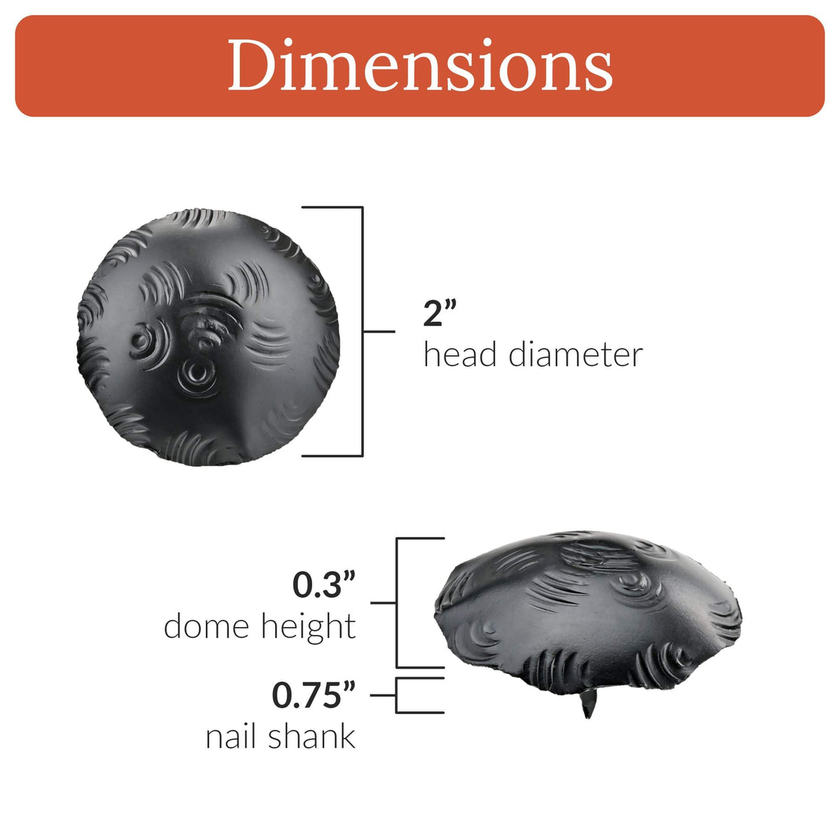 Bohemian Series | 2&quot; Round Decorative Nails &amp; Clavos