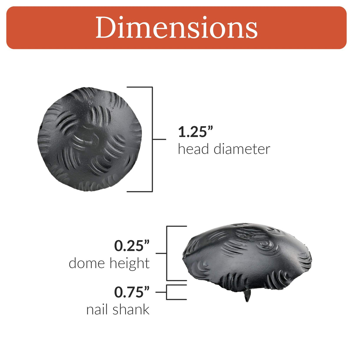 Bohemian Series | 1.25&quot; Round Decorative Nails &amp; Clavos