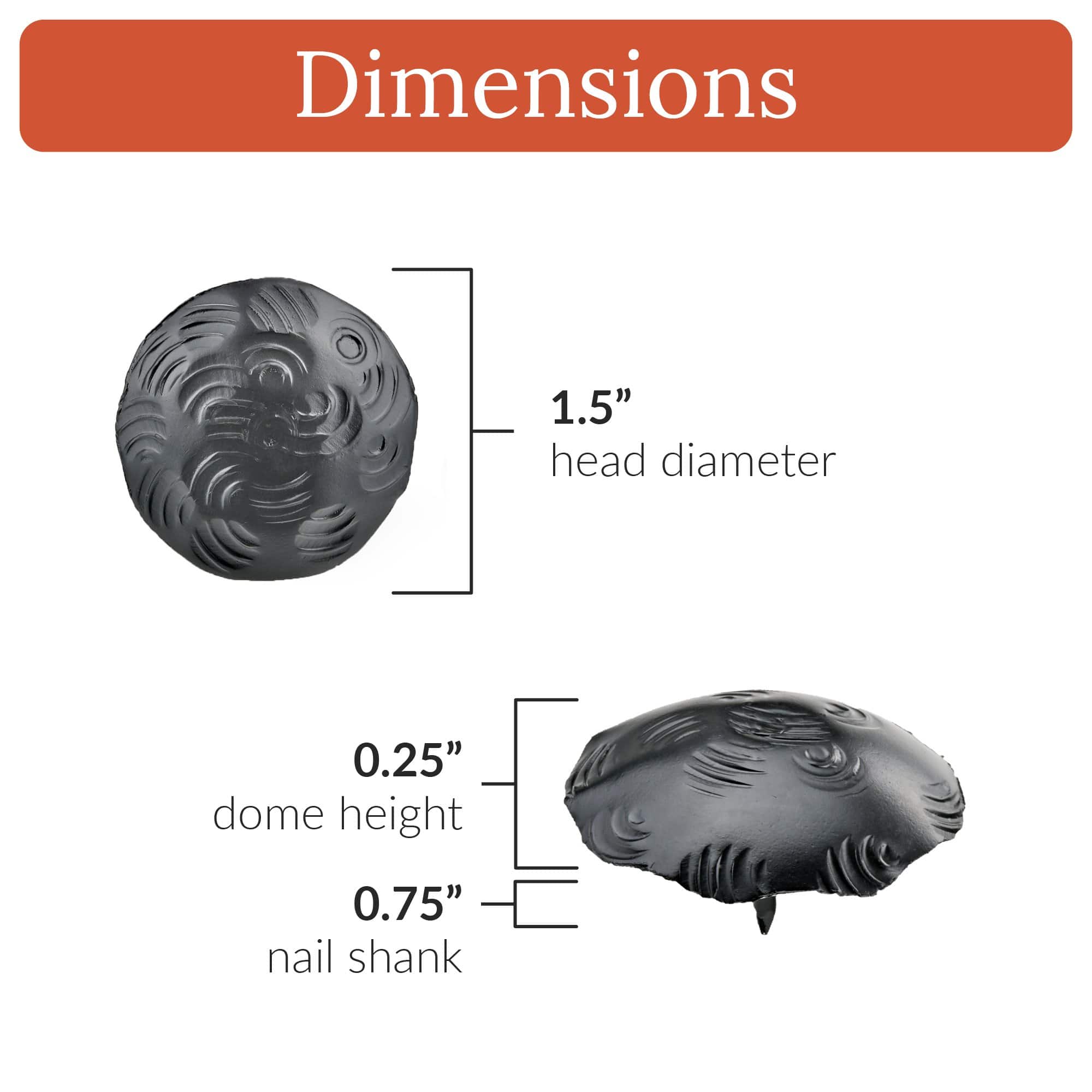 Bohemian Series | 1.5" Round Decorative Nails & Clavos