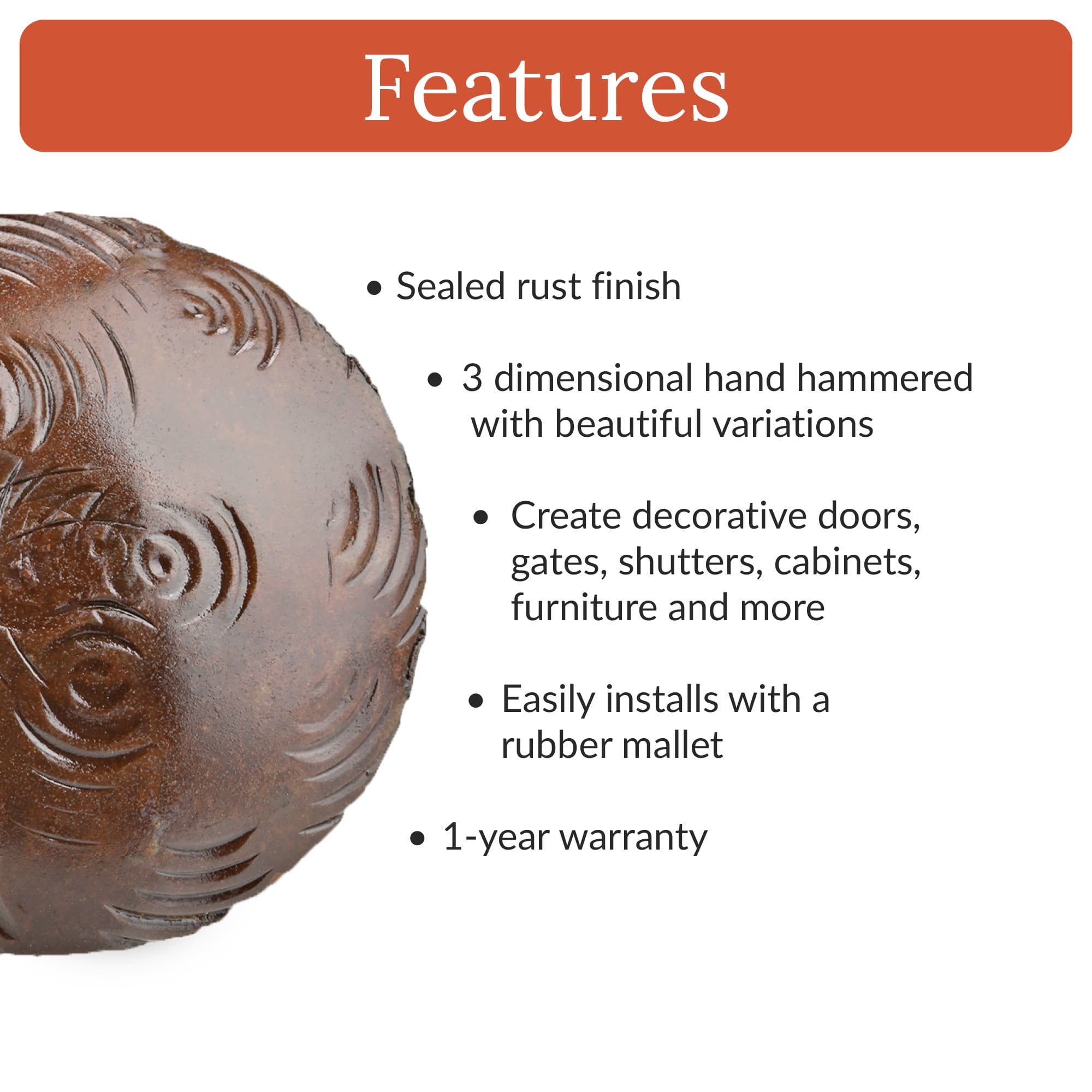 Bohemian Series | 1" Round Decoraitve Nails & Clavos