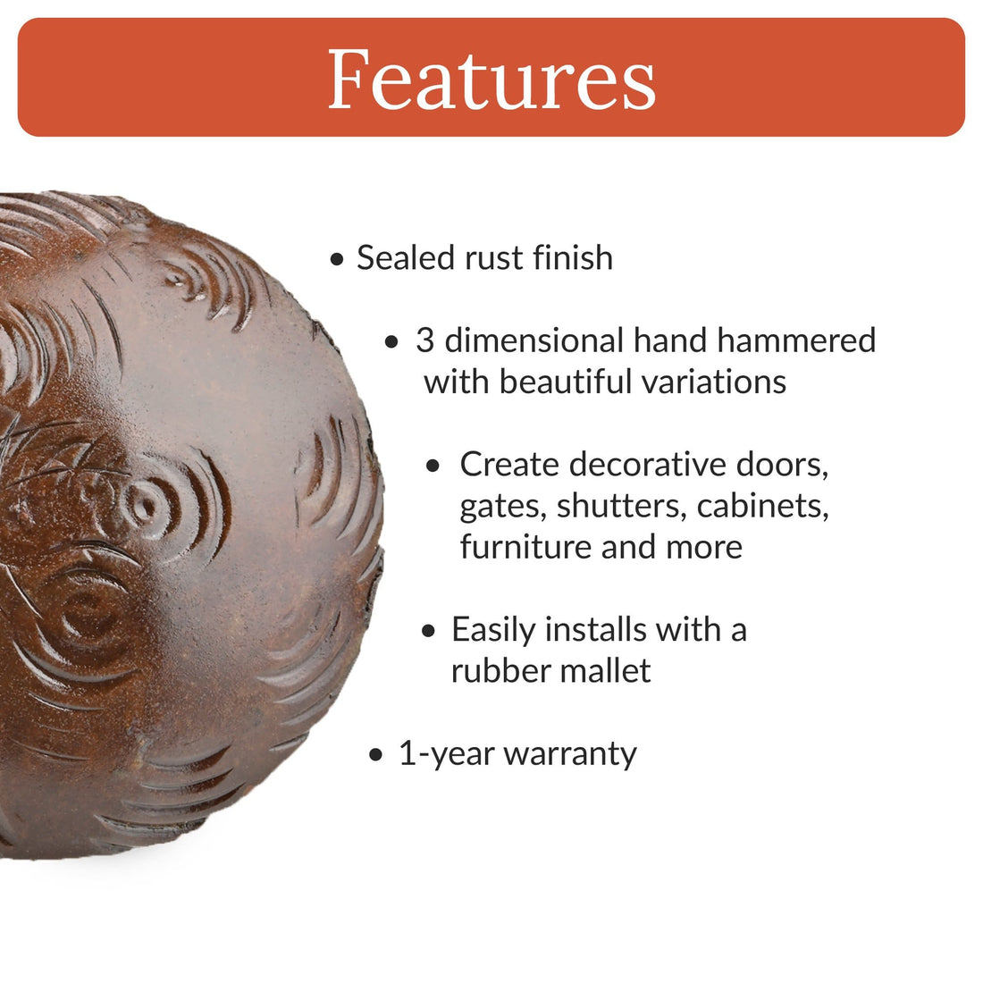 Bohemian Series | 1.25" Round Decorative Nails & Clavos