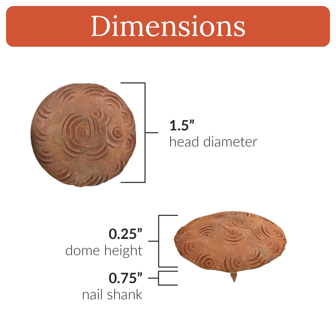Bohemian Series | 1.5" Round Decorative Nails & Clavos